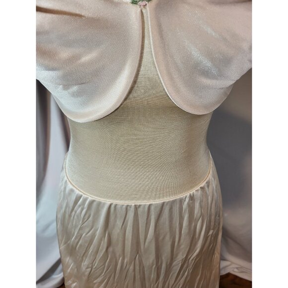 Vintage OLGA Full Slip underwire Bra 34DD  vintage style 34319 Beige Nude Lace L - Picture 3 of 8